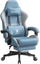 Превью Fabric Gaming Chair with Pocket Spring Cushion, Massage, and Footrest — Smart Chairs, Dowinx