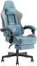 Превью Fabric Gaming Chair with Pocket Spring Cushion, Massage, and Footrest — Smart Chairs, Dowinx