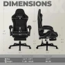 Превью Gaming Chair Fabric with Pocket Spring Cushion, Massage Game Chair Cloth with Headrest, Ergonomic Computer Chair with... — Smart Chairs, Dowinx