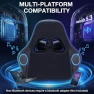 Превью Gaming Chair with Bluetooth Speakers, RGB LED Lights, Massage Lumbar Support, and Retractable Footrest — Smart Chairs, VANSPACE