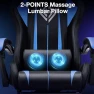 Превью Gaming Chair with Bluetooth Speakers, RGB LED Lights, Massage Lumbar Support, and Retractable Footrest — Smart Chairs, VANSPACE