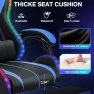 Превью Gaming Chair with Bluetooth Speakers, RGB LED Lights, Massage Lumbar Support, and Retractable Footrest — Smart Chairs, VANSPACE