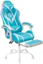 Превью Gaming Chair with Bluetooth Speakers, RGB LED Lights, Massage Lumbar Support, and Retractable Footrest — Smart Chairs, VANSPACE