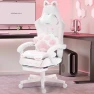 Превью Gaming Chair with Cat Ears and Massage Lumbar Support — Smart Chairs, Dowinx