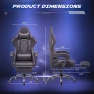 Превью Gaming Chair with Footrest and Massage Lumbar Support — Smart Chairs, Homall
