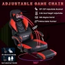 Превью Massage Gaming Chair with Lumbar Support and Footrest — Smart Chairs, ECOTOUGE