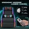 Превью LED Gaming Massage Recliner Chair Racing Style Single Living Room Sofa — Massage Chairs, Homall