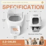 Превью Electric Automatic Self-Cleaning Litter Box with Open-Top Design and Smart App Control — Self-Cleaning Litter Box, WARCAT