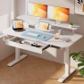 Превью Electric Standing Desk with Drawers and Monitor Stand — Standing Desk, COMHOMA