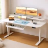 Превью Electric Standing Desk with Drawers and Monitor Stand — Standing Desk, COMHOMA