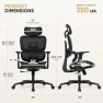 Превью Ergonomic Office Chair with Adjustable Headrest, 3D Armrests, and Lumbar Support — Smart Chairs, Magshion