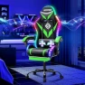 Превью Gaming Chair with Massage, Bluetooth Speakers, and LED Lights — Smart Chairs, HOFFREE