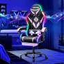 Превью Gaming Chair with Massage, Bluetooth Speakers, and LED Lights — Smart Chairs, HOFFREE