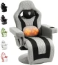 Превью Racing Style Gaming Recliner Chair with Massage Lumbar Support, Footrest, Cup Holder, Side Pouch, High Back Ergonomic... — Smart Chairs, Dowinx
