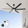 Превью 65 Inch Ultra-thin Smart Ceiling Fan with WiFi Alexa APP Remote Control, Whole Aluminum DC Motor and Blades, 6 Speed,... — Smart Fan, ECOiTEL