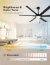 Превью 65 Inch Ultra-thin Smart Ceiling Fan with WiFi Alexa APP Remote Control, Whole Aluminum DC Motor and Blades, 6 Speed,... — Smart Fan, ECOiTEL