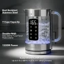 Превью Digital Glass Electric Tea Kettle with Color-Changing LED Lights — Electric Kettle, OVENTE