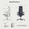 Превью Dynamic Ergonomic Desk Chair with StepSync Footrest and Extra Battery Bundle — Smart Chairs, LiberNovo