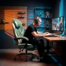 Превью Gaming Chair with Footrest, Adjustable Headrest, Massage Lumbar Support, and Reclining Function — Smart Chairs, Misolant
