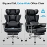 Превью Office Chair Comfy, Big and Tall Executive Leather Chair, High Back Ergonomic Wide Chair with Footrest, Reclining... — Smart Chairs, ALLGOD