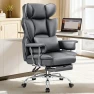 Превью Office Chair Comfy, Big and Tall Executive Leather Chair, High Back Ergonomic Wide Chair with Footrest, Reclining... — Smart Chairs, ALLGOD