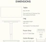 Превью Whole-Piece Standing Desk with Clamp Power Strip — Standing Desk, FLEXISPOT