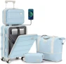 Превью Carry on Luggage with Front Pocket and USB Port — Smart Luggage, imiomo