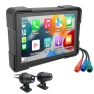 Motorcycle Touchscreen Wireless CarPlay Player with DVR and Front/Rear Cameras — Dash Cam