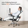 Превью Ergonomic Office Chair with Footrest, Auto-Following Lumbar Support, High Back Desk Chair with 4D Armrest, 136° Tilt... — Smart Chairs, NEWTRAL