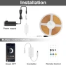 Превью COB LED Strip Lights 9.84ft, 3000K Warm White, DC24V, CRI93+, Bluetooth App Control, Dimmable — LED Strip Lights, AUZIWE