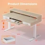 Превью Electric Standing Desk with 2 Drawers & Large Keyboard Tray — Standing Desk, HUANUO