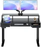 Превью Electric Standing Desk with 2 Drawers & Large Keyboard Tray — Standing Desk, HUANUO