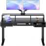 Превью Electric Standing Desk with 2 Drawers & Large Keyboard Tray — Standing Desk, HUANUO