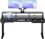 Превью Electric Standing Desk with 2 Drawers & Large Keyboard Tray — Standing Desk, HUANUO