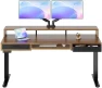 Превью Electric Standing Desk with 2 Drawers & Large Keyboard Tray — Standing Desk, HUANUO