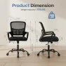 Превью Home Office Desk Chair - Ergonomic Mid Back with Lumbar Support & Rocking Mode — Smart Chairs, DUMOS