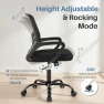 Превью Home Office Desk Chair - Ergonomic Mid Back with Lumbar Support & Rocking Mode — Smart Chairs, DUMOS