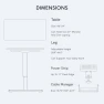 Превью Whole-Piece Standing Desk with Clamp Power Strip, 48x24" — Standing Desk, FLEXISPOT