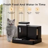 Превью Automatic Cat Feeder and Water Dispenser Set, 2 in 1 Gravity Food Dispenser — Automatic Pet Feeder, ZOMISIA