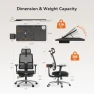 Превью Ergonomic Office Chair with Adaptive Lumbar Support, Footrest, 4D Armrest, Adjustable Seat Depth & Height — Smart Chairs, NEWTRAL