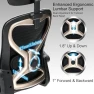 Превью Ergonomic Office Chair with Mesh and Gold Accents — Smart Chairs, CASASIO