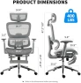 Превью Mesh Ergonomic Office Chair with Footrest — Smart Chairs, hujusko