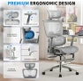 Превью Mesh Ergonomic Office Chair with Footrest — Smart Chairs, hujusko
