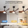 Превью Outdoor Ceiling Fan with Light and Remote via WiFi Alexa — Smart Fan, Homlit