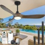 Превью Outdoor Ceiling Fan with Light and Remote via WiFi Alexa — Smart Fan, Homlit