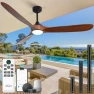 Превью Outdoor Ceiling Fan with Light and Remote via WiFi Alexa — Smart Fan, Homlit