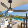 Превью Outdoor Ceiling Fan with Light and Remote via WiFi Alexa — Smart Fan, Homlit