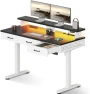 Превью Electric Standing Desk with 3 Wooden Drawers — Standing Desk, OffiGo