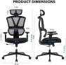 Превью Mesh High Back Ergonomic Office Chair — Smart Chairs, BIKIGIRL