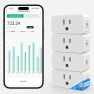 Превью Smart Plug with Energy Monitoring, 15A 1800W 2.4Ghz Wi-Fi Outlet 4-Pack — Smart Plug, AiSeek